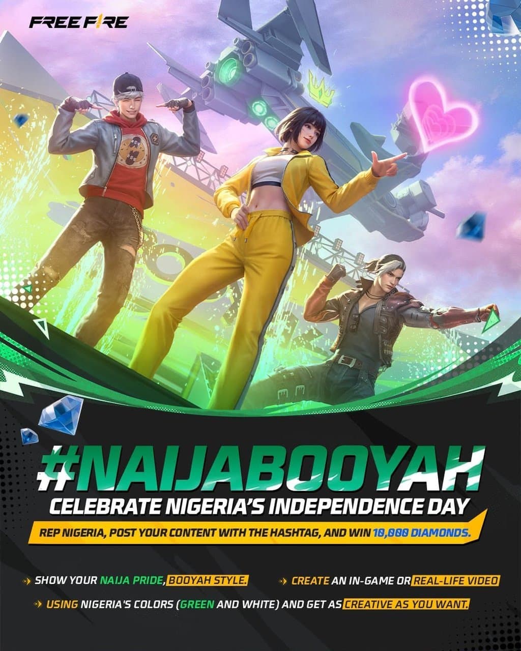 Free Fire Launches #NaijaBooyah Campaign for Nigeria's Independence Day