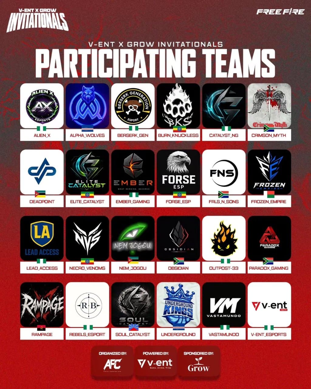  V-ENT x Grow Invitationals Set Group Stage as 24 Teams Confirmed