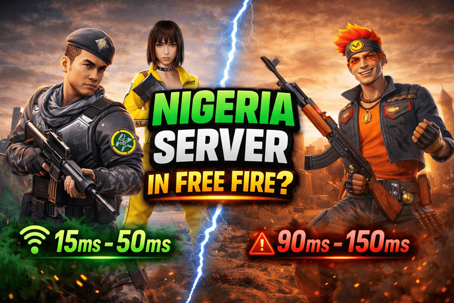 Does Free Fire Have a Nigeria and SSA Server? Why Nigerians Get 15–50 Ping in SSA Lobbies but 90–150 in MENA